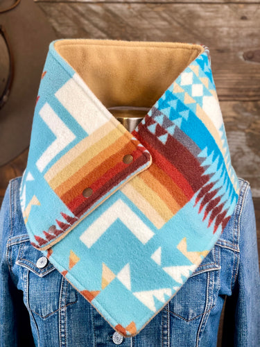 Aqua Chief Joseph with luxe camel fleece WildWool