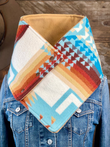 Aqua Chief Joseph with luxe camel fleece WildWool