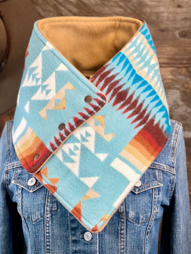 Aqua Chief Joseph with luxe camel fleece WildWool