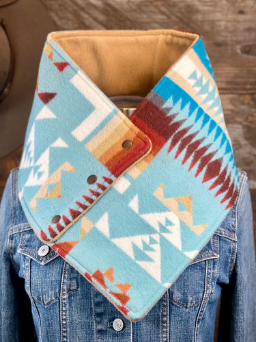 Aqua Chief Joseph with luxe camel fleece WildWool