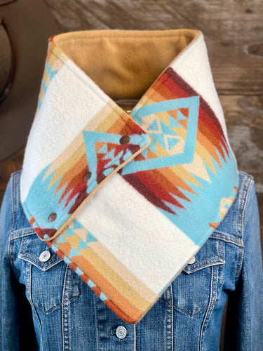 Aqua Chief Joseph with luxe camel fleece WildWool