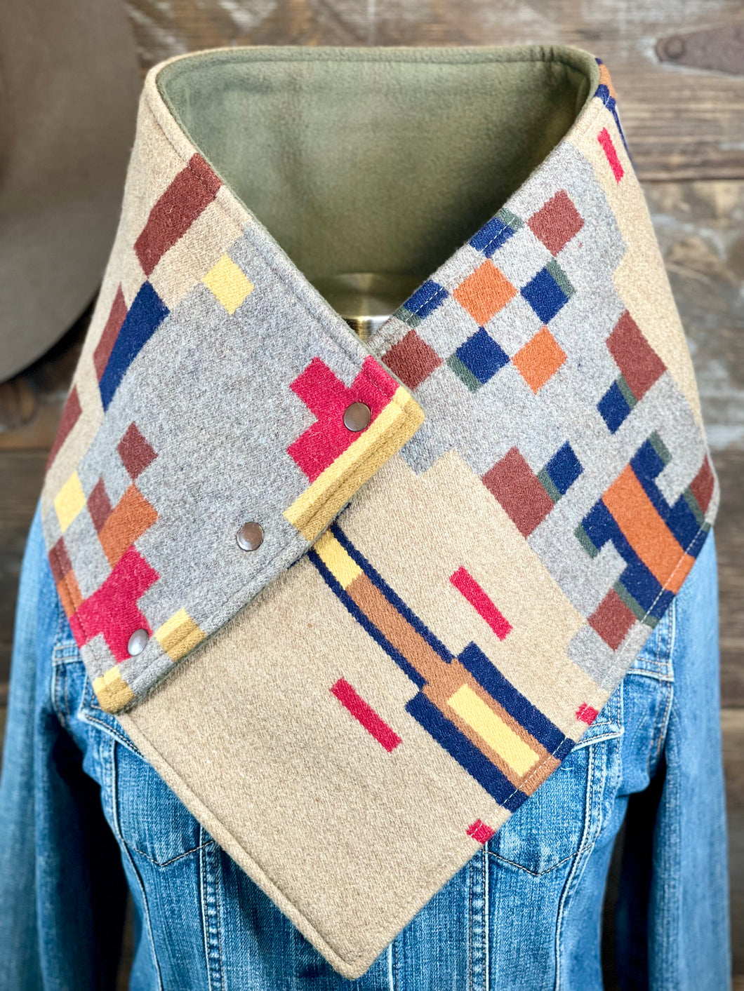 Painted Hills with luxe olive fleece WildWool