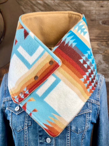 Aqua Chief Joseph with luxe camel fleece WildWool