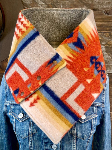 Chili Chief Joseph with luxe heathered brown fleece WildWool