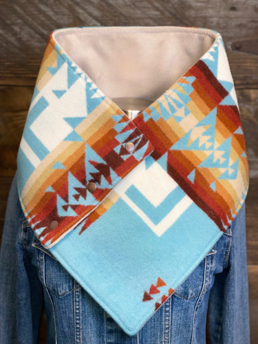 Aqua Chief Joseph with luxe oatmeal fleece WildWool
