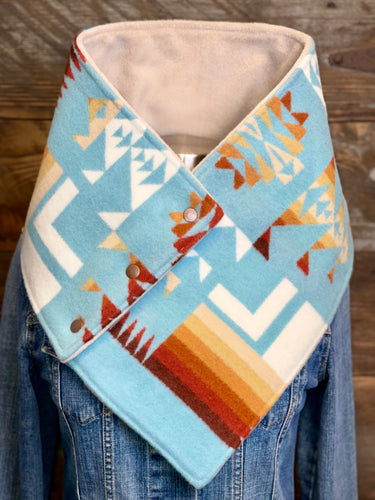 Aqua Chief Joseph with luxe oatmeal fleece WildWool