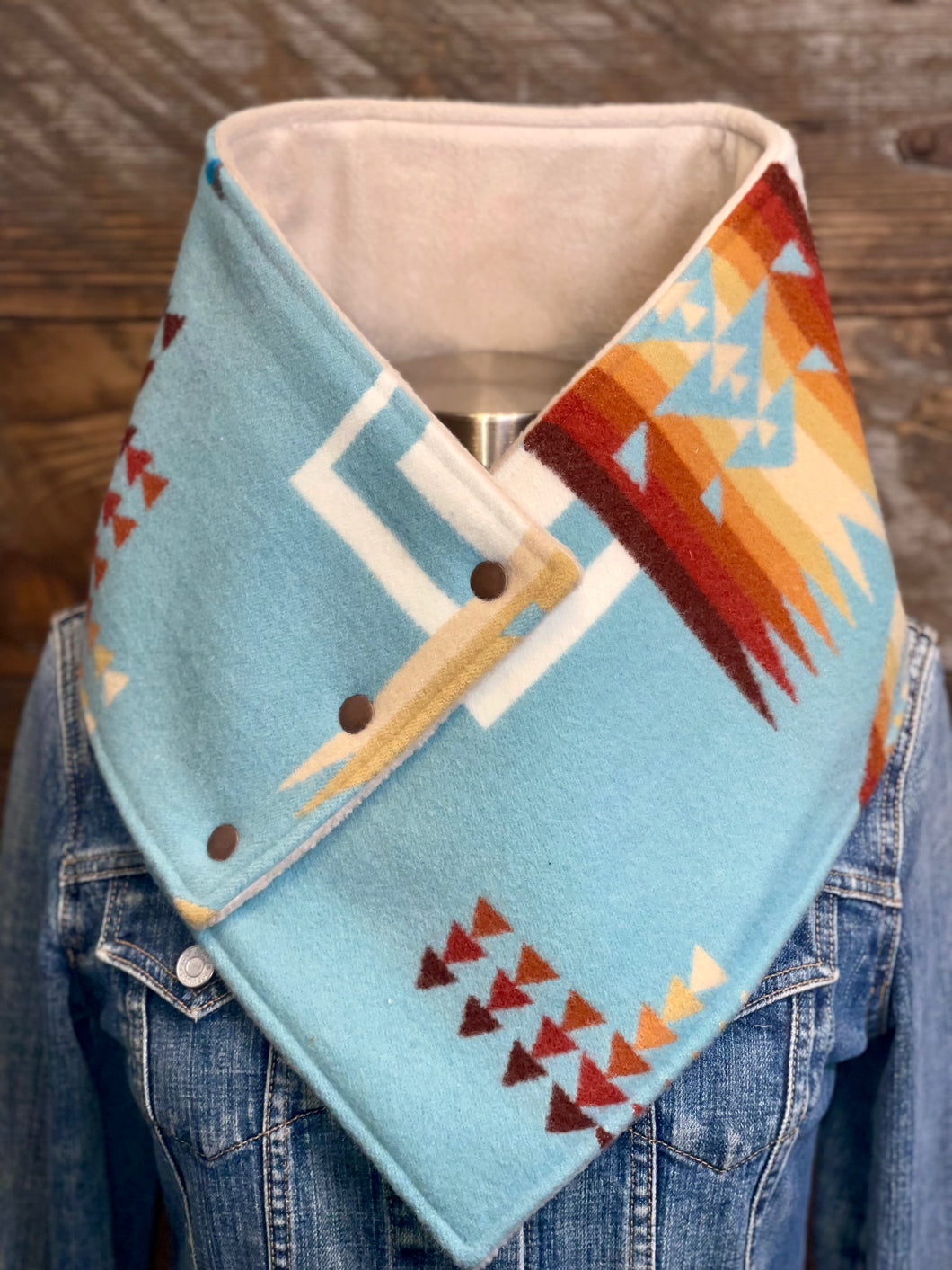 Aqua Chief Joseph with luxe oatmeal fleece WildWool