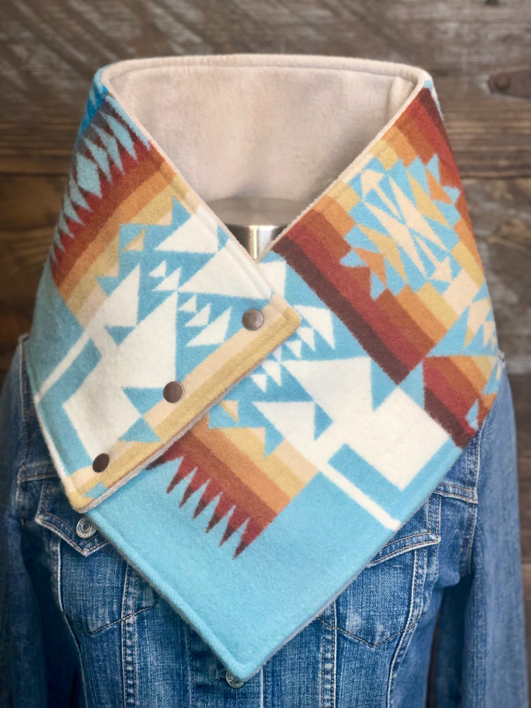 Aqua Chief Joseph with luxe oatmeal fleece WildWool