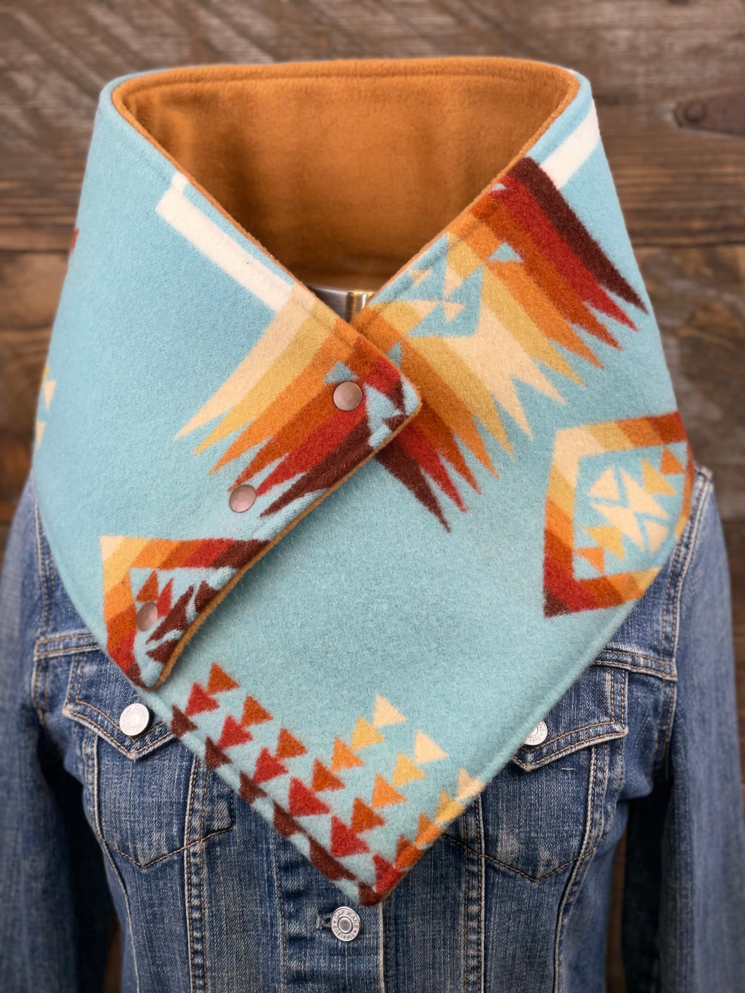 Aqua Chief Joseph with luxe camel fleece WildWool