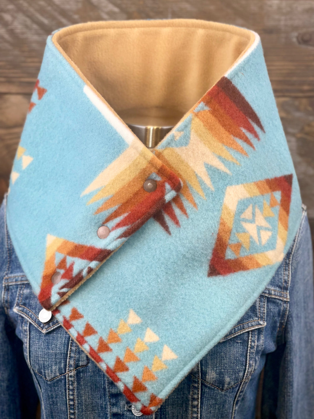 Aqua Chief Joseph with luxe camel fleece WildWool