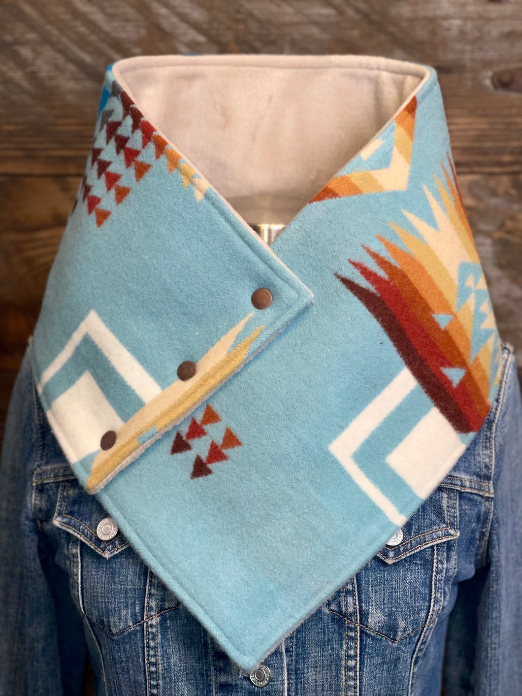 Aqua Chief Joseph with luxe oatmeal fleece WildWool