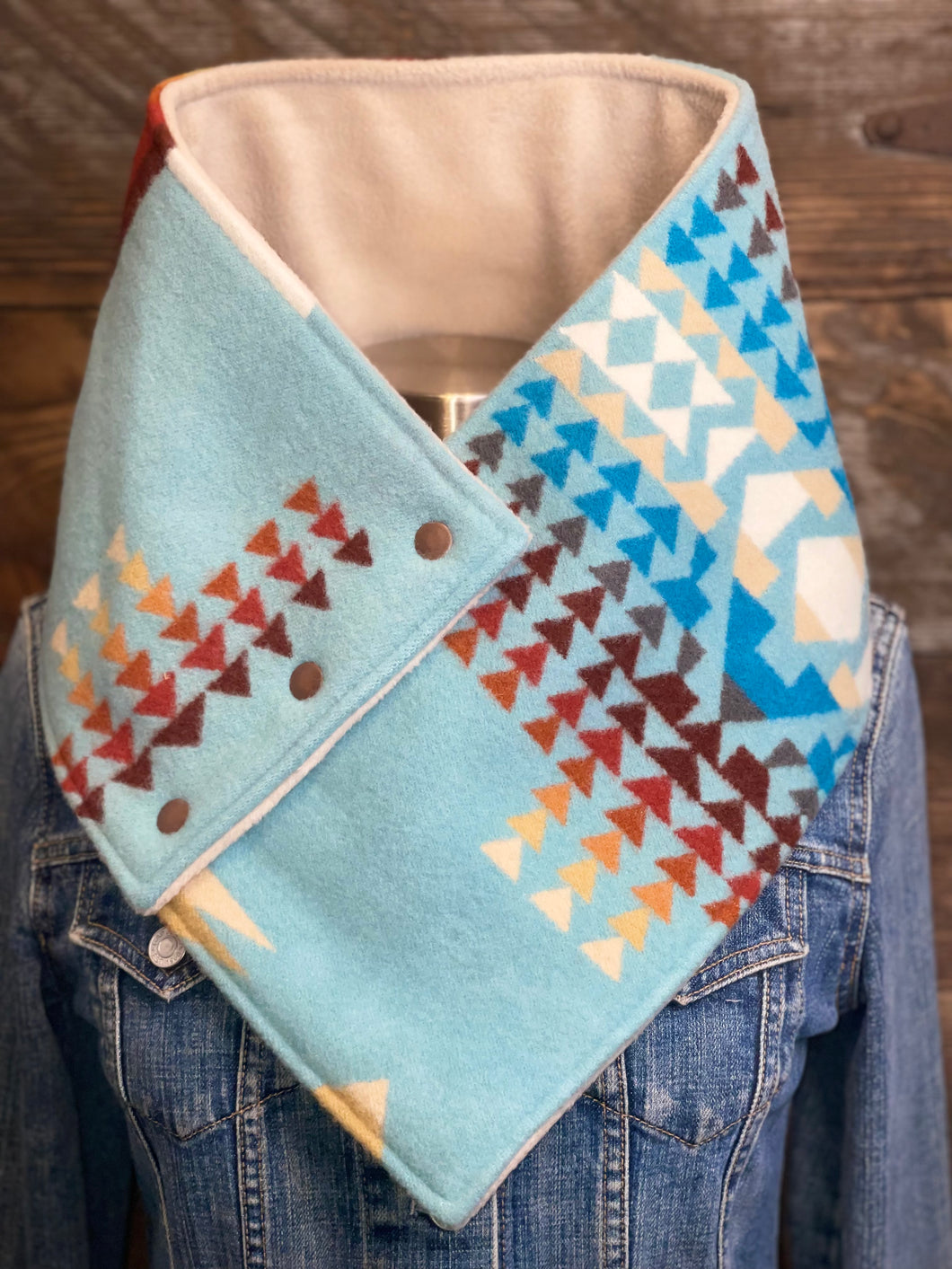Aqua Chief Joseph with luxe oatmeal fleece WildWool