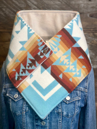 Aqua Chief Joseph with luxe oatmeal fleece WildWool