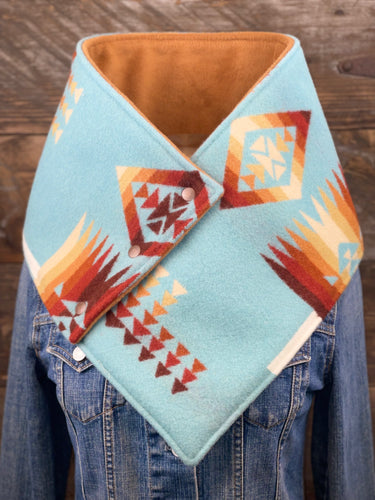 Aqua Chief Joseph with luxe camel fleece WildWool