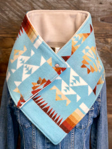 Aqua Chief Joseph with luxe oatmeal fleece WildWool no