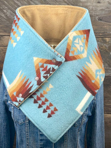 Aqua Chief Joseph with luxe camel fleece WildWool