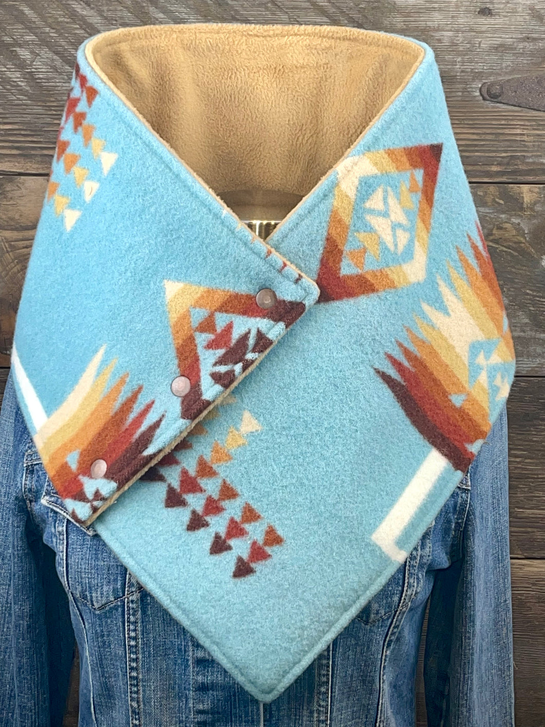 Aqua Chief Joseph with luxe camel fleece WildWool