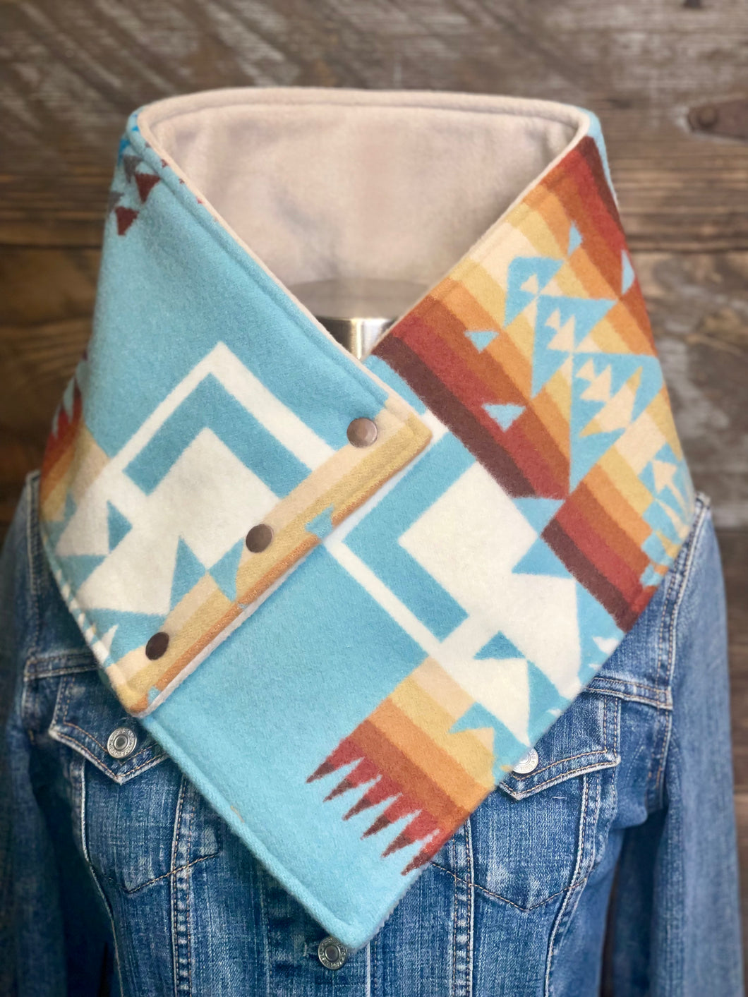 Aqua Chief Joseph with luxe oatmeal fleece WildWool