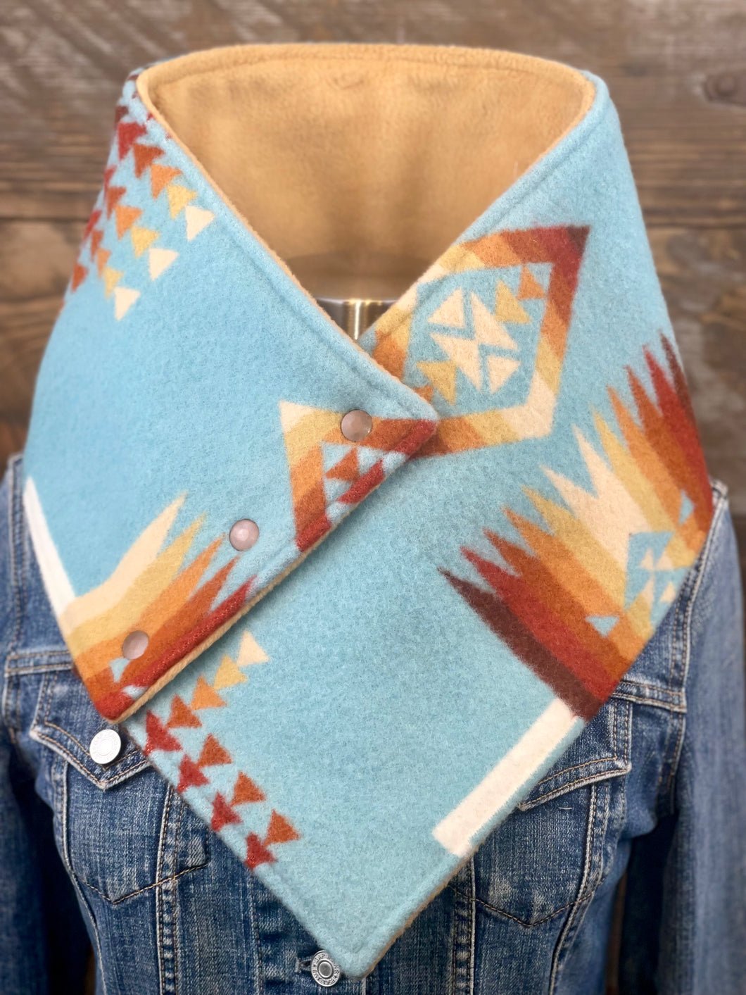Aqua Chief Joseph with luxe camel fleece WildWool