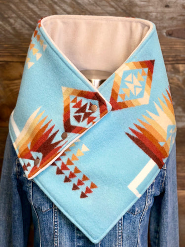 Aqua Chief Joseph with luxe oatmeal fleece WildWool