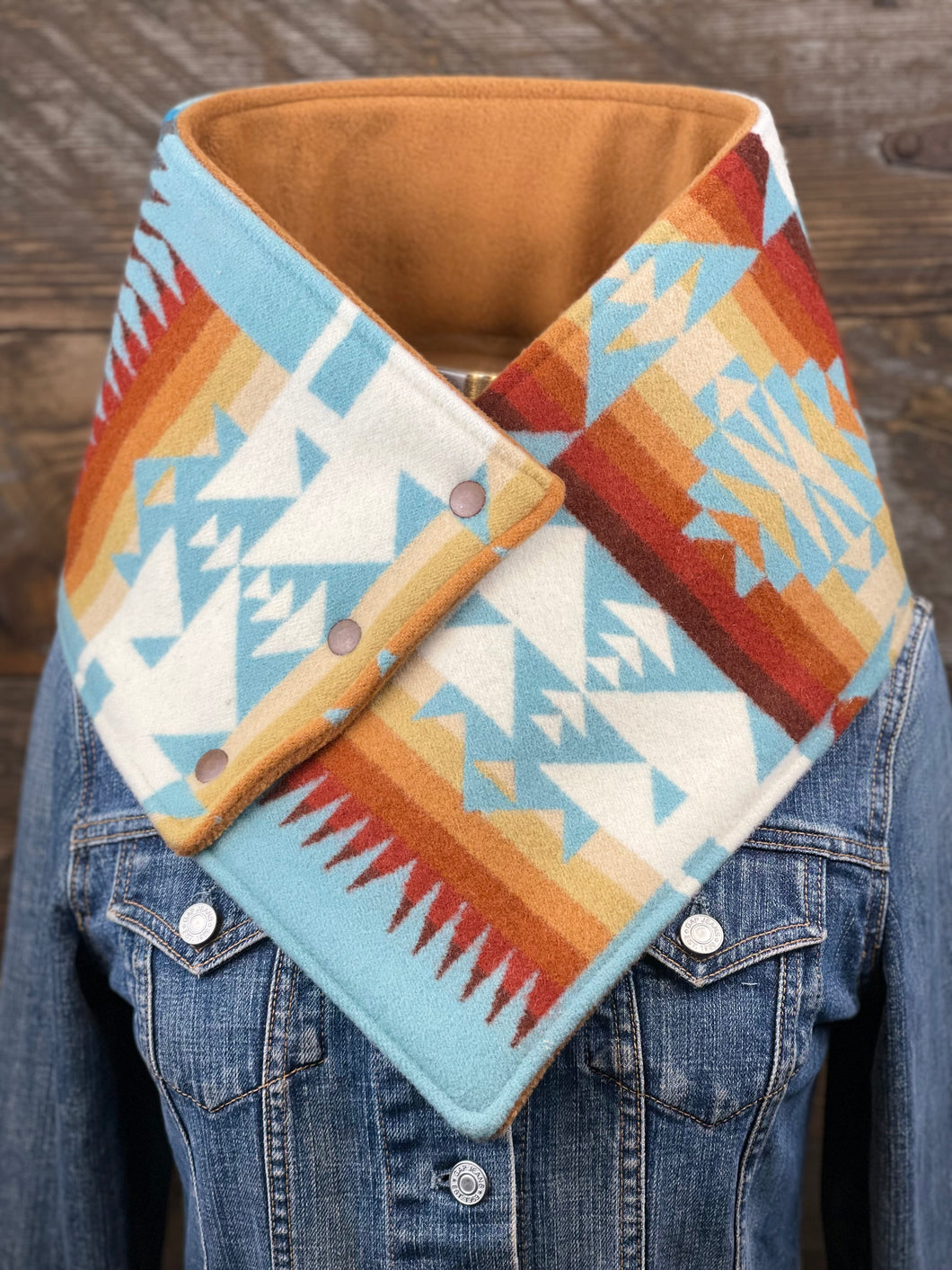Aqua Chief Joseph with luxe camel fleece WildWool