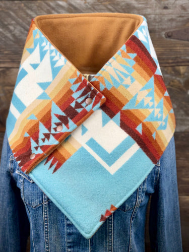 Aqua Chief Joseph with luxe camel fleece WildWool